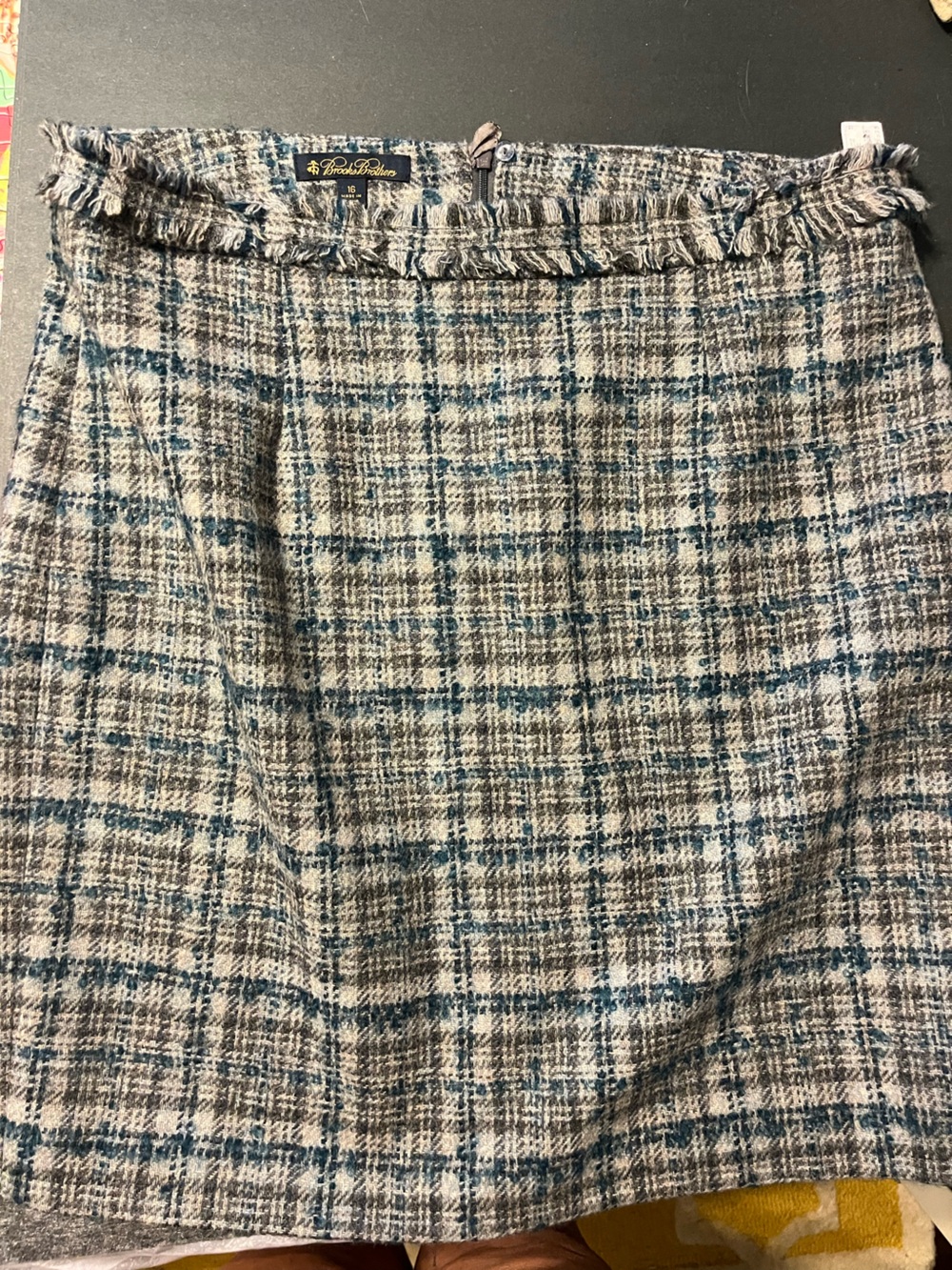 Brooks Brothers Plaid business Skirt in Blue & Grey Size 16